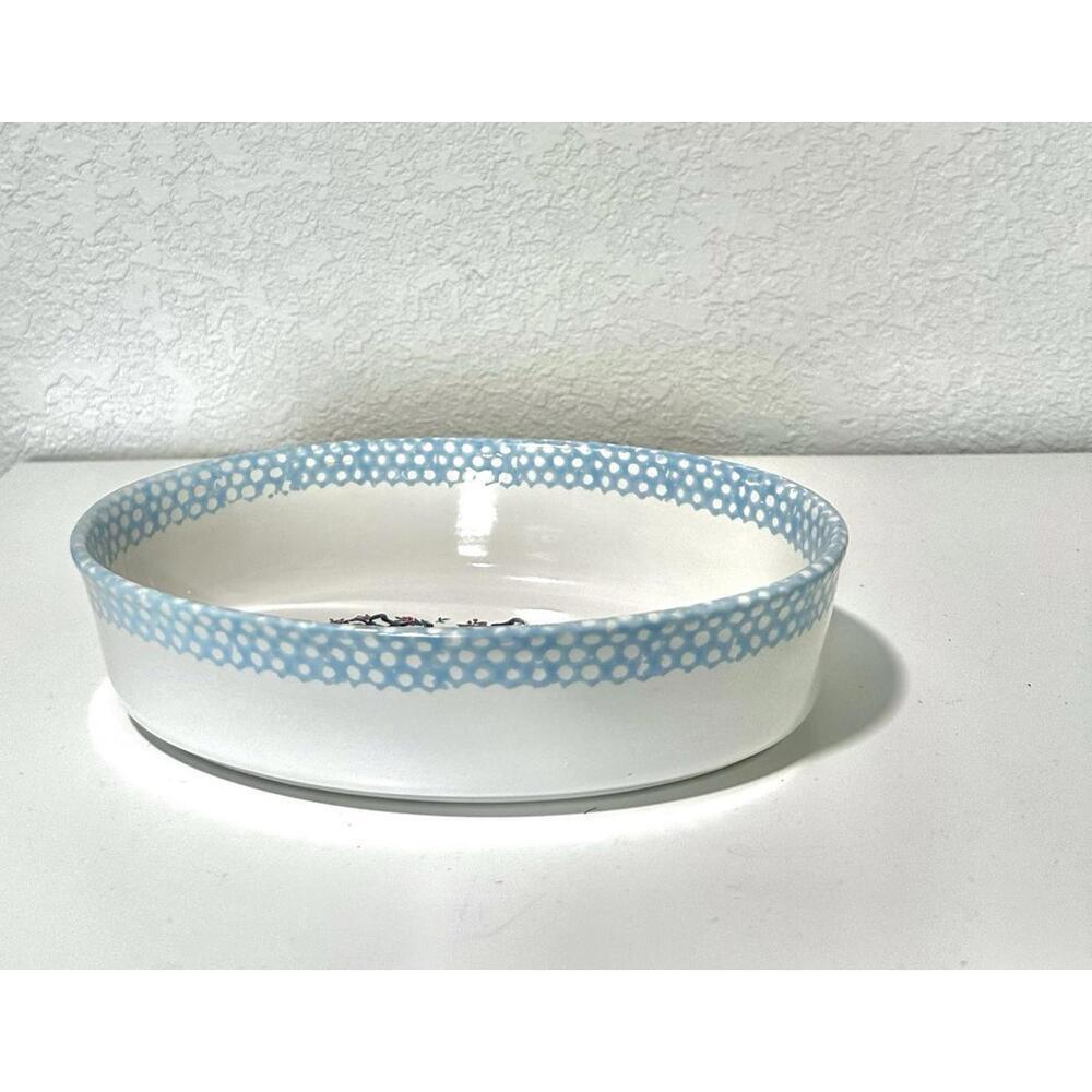 Teamson 1995 Casserole Baking Dish Oval Country Home and Woven Basket with Bow - Picture 5 of 13